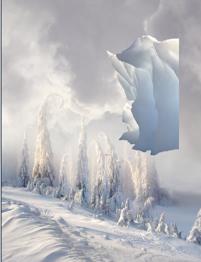 Christmas night, new year card, flying Santa Claus, fairy christmas landscape, snow scene, christmas trees, iceberg, night stars, moon light, santa's deers, christmas sleigh.